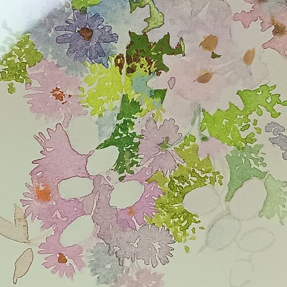 VTG Watercolor Floral Painting "In The Pink” Original Signed Lu Fuller 8" x 15" - Picture 12 of 16